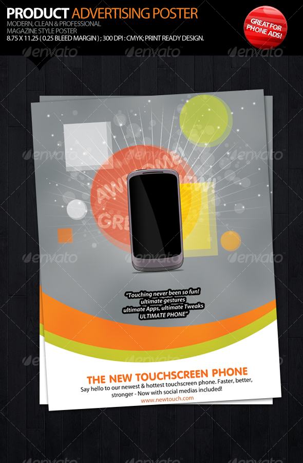 GraphicRiver Product Advertising Poster 110093 GraphicRiver Product Advertising Poster 110093