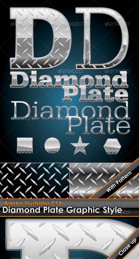 GraphicRiver Diamond Plate Illustrator Graphic Style & Pattern 106544 GraphicRiver Diamond Plate Illustrator Graphic Style & Pattern 106544