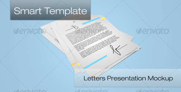 GraphicRiver Letters Presentation Mockup 111627 GraphicRiver Letters Presentation Mockup 111627
