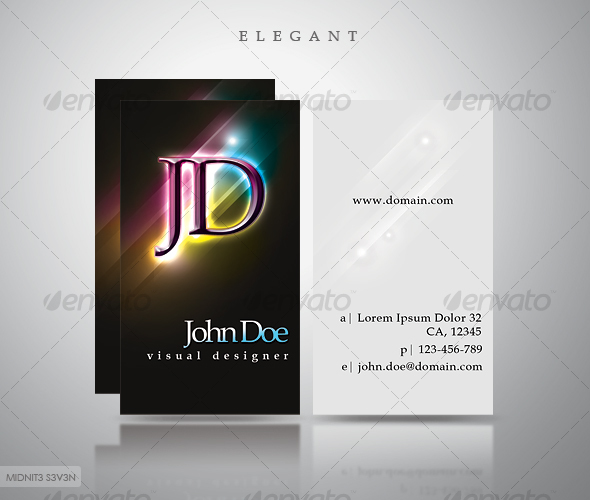 GraphicRiver Elegant Dark Business Card #3 111904 GraphicRiver Elegant Dark Business Card #3 111904