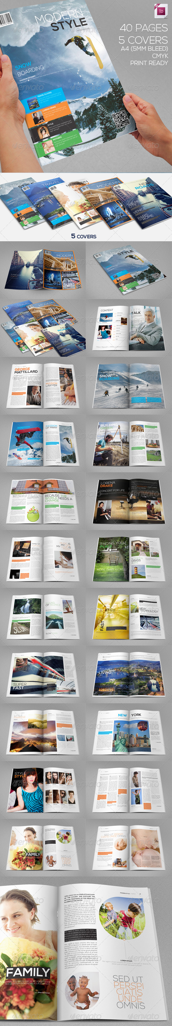 GraphicRiver Modern Style Magazine 40 Pages 5 Covers 3178008 GraphicRiver Modern Style Magazine 40 Pages 5 Covers 3178008