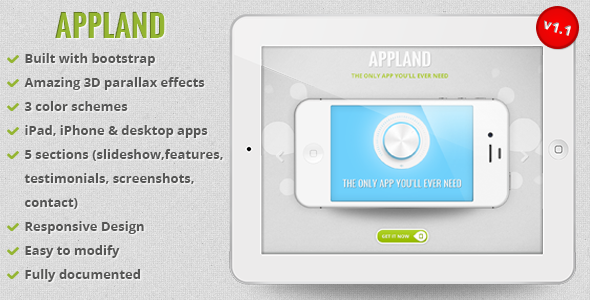 ThemeForest AppLand Responsive Bootstrap Parallax App Landing Page Marketing Landing Pages Technology Apps 3109123 ThemeForest AppLand Responsive Bootstrap Parallax App Landing Page Marketing Landing Pages Technology Apps 3109123