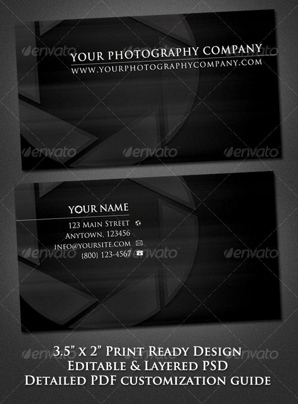 GraphicRiver Sleek Minimal Photographer Business Card 112525 GraphicRiver Sleek Minimal Photographer Business Card 112525