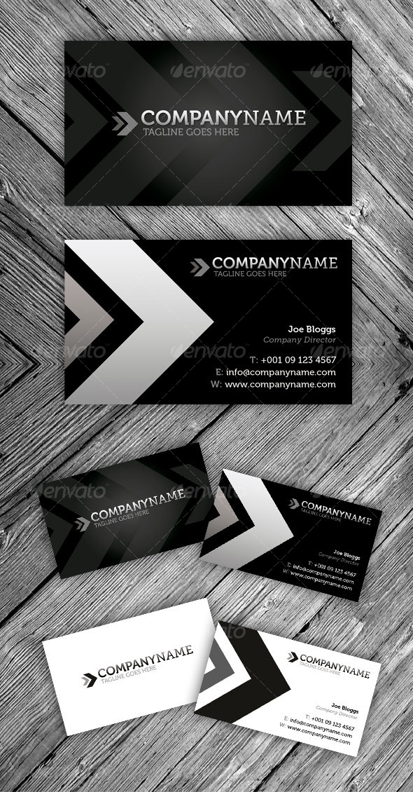 GraphicRiver Black Modern Business Card 111991 GraphicRiver Black Modern Business Card 111991