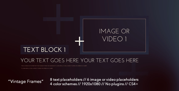 After Effects Project - VideoHive Vintage Frames 3200043