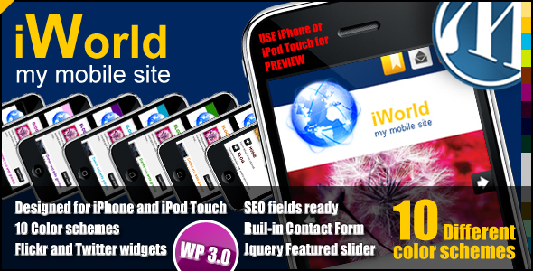 iWorld - Mobile WP Theme