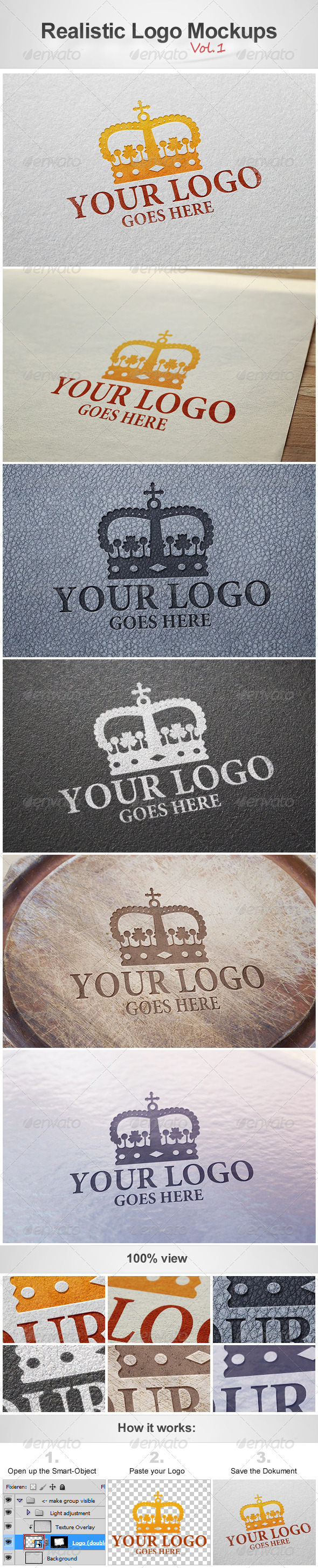 GraphicRiver Realistic Logo Mockups Vol.1 3209433 GraphicRiver Realistic Logo Mockups Vol.1 3209433