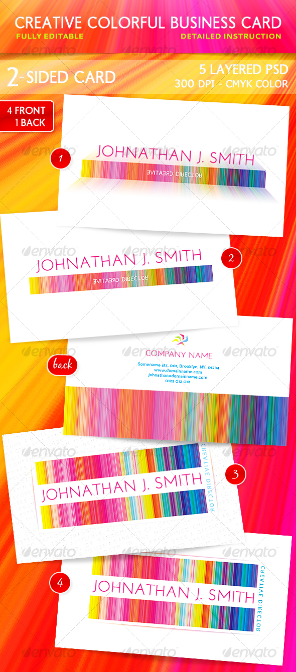 GraphicRiver Creative Colorful Business Card 112301 GraphicRiver Creative Colorful Business Card 112301