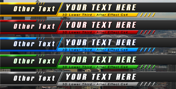 After Effects Project - VideoHive 3D Lower Third 113289 After Effects Project - VideoHive 3D Lower Third 113289