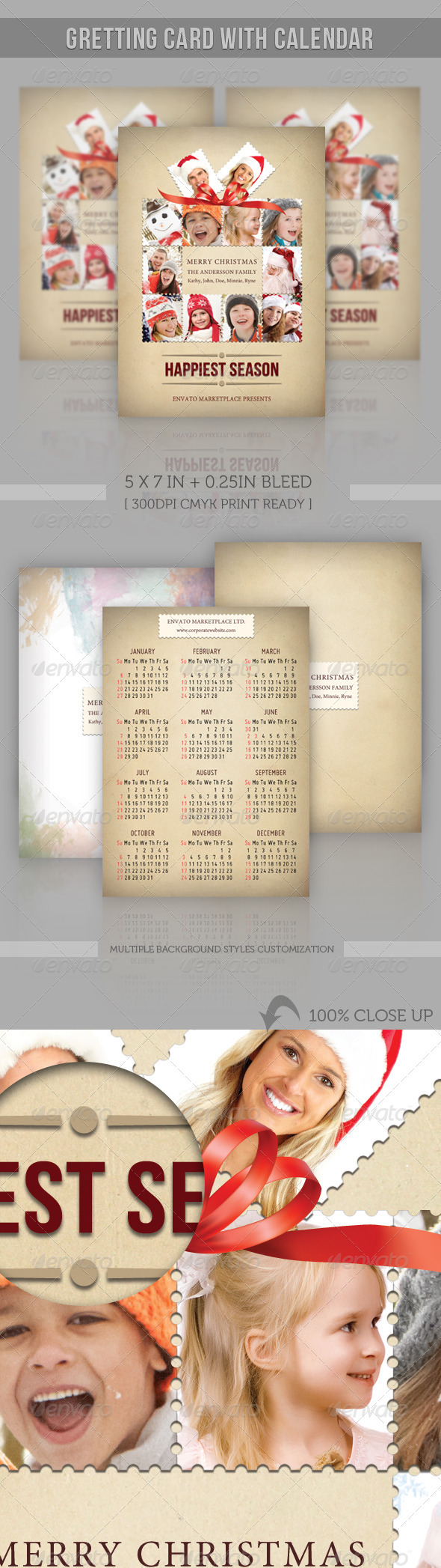 GraphicRiver Greeting Card with Calendar 3196144 GraphicRiver Greeting Card with Calendar 3196144