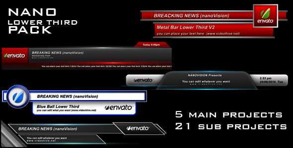 After Effects Project - VideoHive nano lower third pack 112622 After Effects Project - VideoHive nano lower third pack 112622