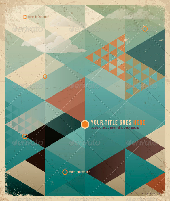 GraphicRiver Abstract Retro Geometric Background with clouds 3228046 GraphicRiver Abstract Retro Geometric Background with clouds 3228046