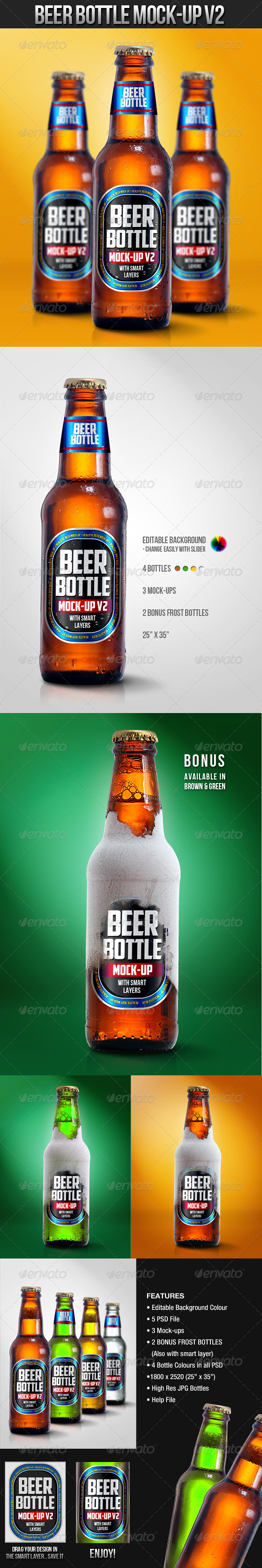 GraphicRiver Beer Bottle Mock-Up V2 3226240 GraphicRiver Beer Bottle Mock-Up V2 3226240