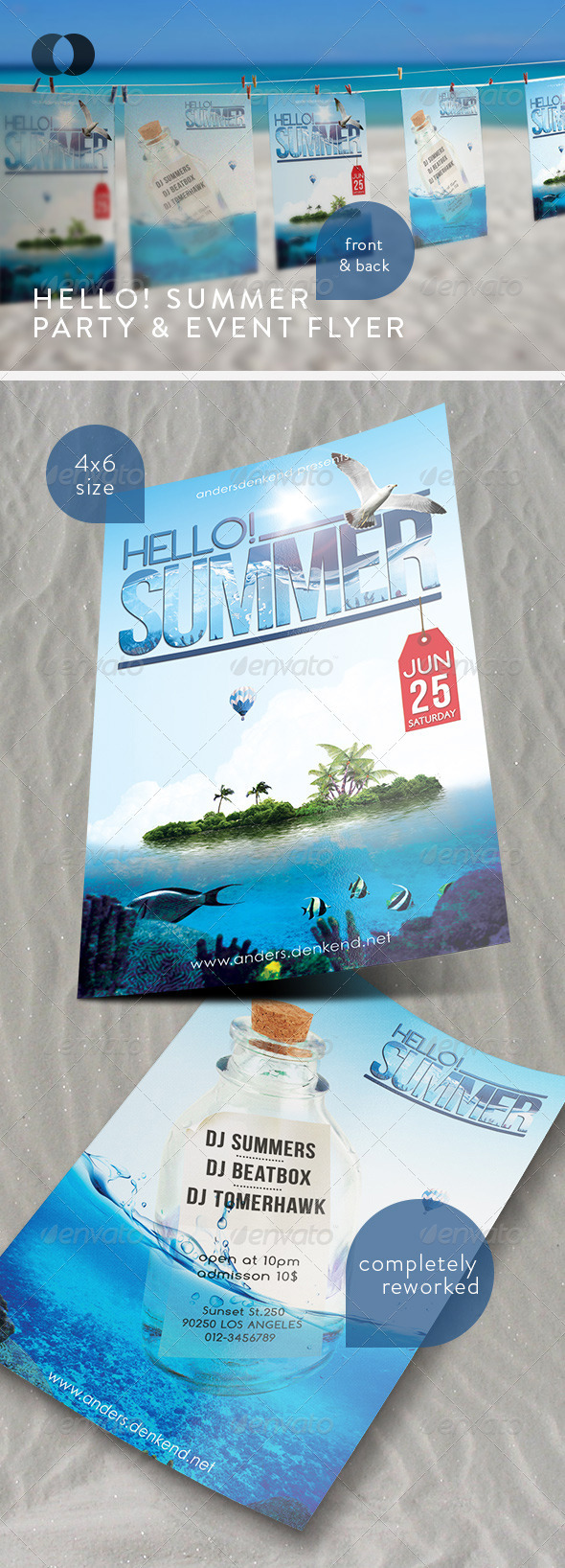 GraphicRiver Music & Event Flyer Hello Summer 263139 GraphicRiver Music & Event Flyer Hello Summer 263139