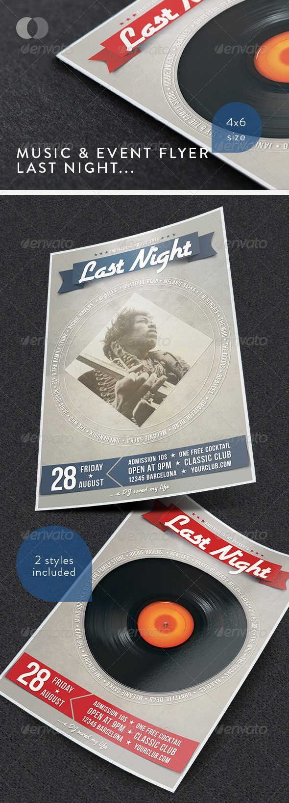 GraphicRiver Music & Event Flyer Last Night.. 1458992 GraphicRiver Music & Event Flyer Last Night.. 1458992