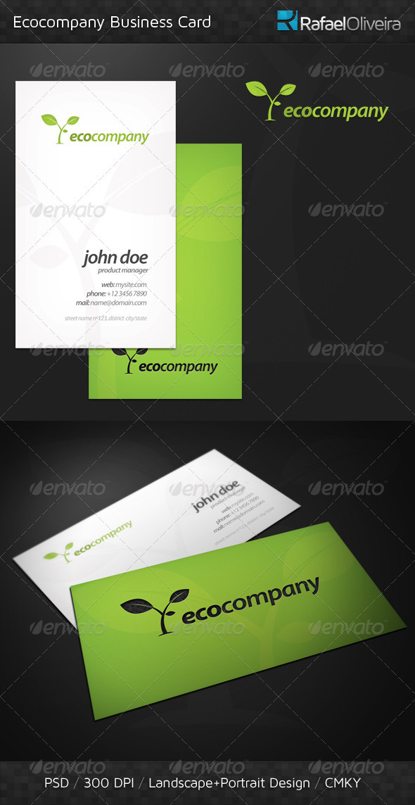 GraphicRiver Ecocompany Business Card 337031 GraphicRiver Ecocompany Business Card 337031