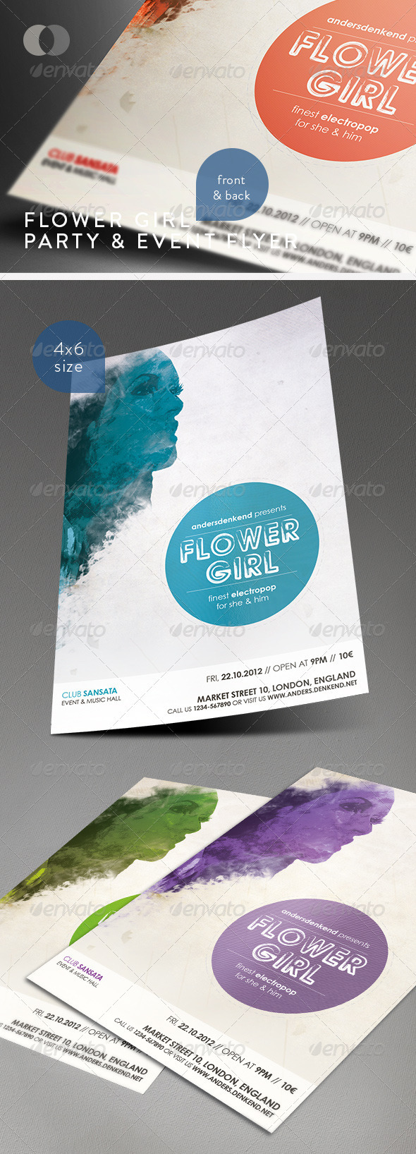 GraphicRiver Music & Event Flyer Flower Girl 1585954 GraphicRiver Music & Event Flyer Flower Girl 1585954