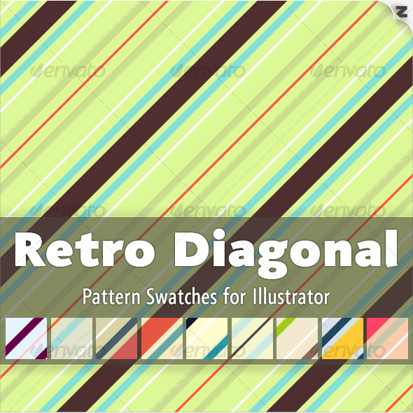 GraphicRiver Retro Diagonal Pattern Swatches 109946 GraphicRiver Retro Diagonal Pattern Swatches 109946