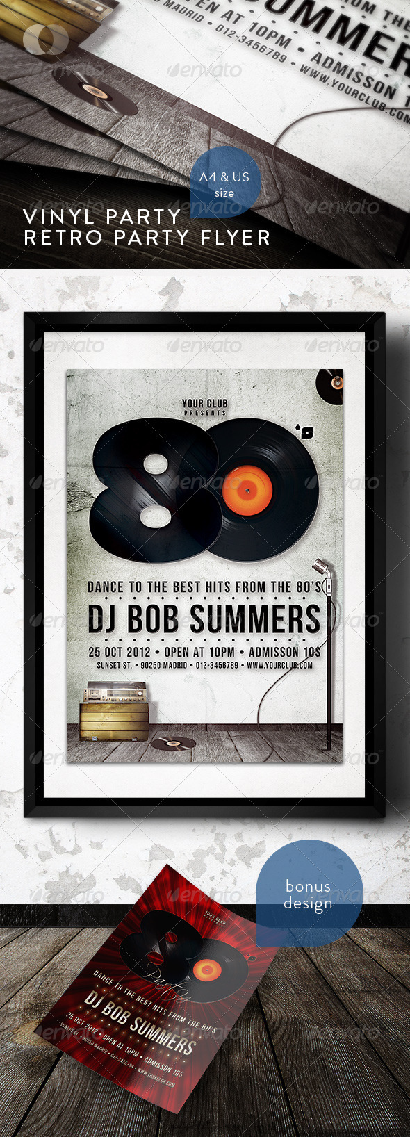 GraphicRiver Music & Event Flyer Vinyl Party 158613 GraphicRiver Music & Event Flyer Vinyl Party 158613