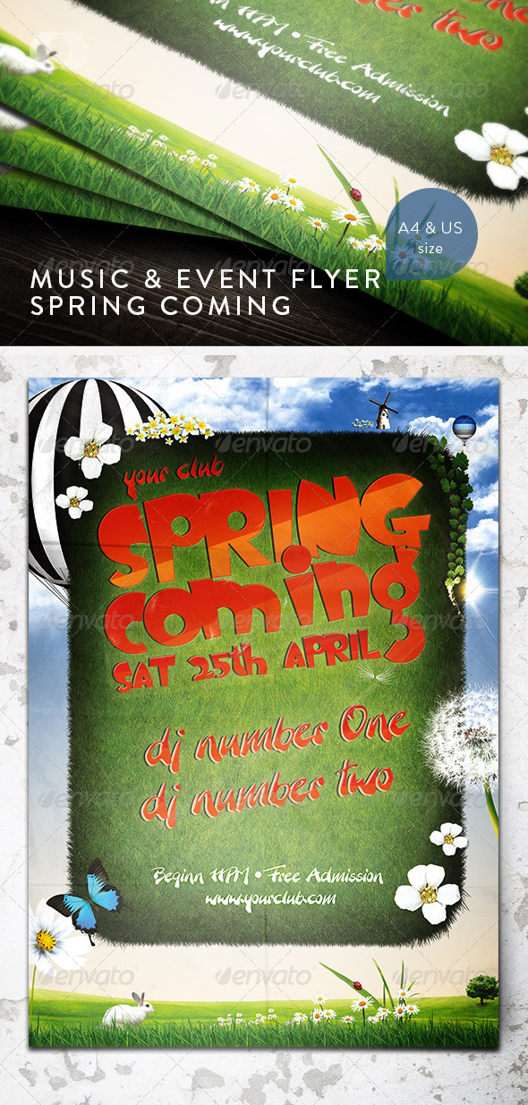 GraphicRiver Music & Event Flyer Spring Coming 161856 GraphicRiver Music & Event Flyer Spring Coming 161856