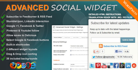CodeCanyon Advanced Social Widget 1189066 CodeCanyon Advanced Social Widget 1189066