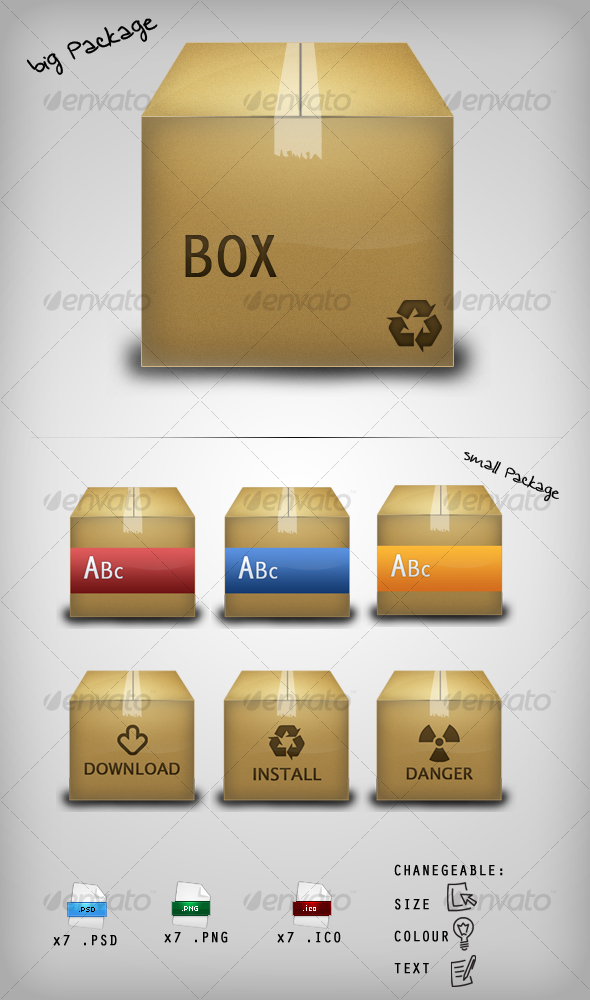 GraphicRiver Package Icon Set 115429 GraphicRiver Package Icon Set 115429