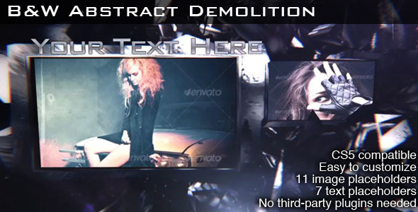 VideoHive B&W Abstract Demolition 3239575 VideoHive B&W Abstract Demolition 3239575