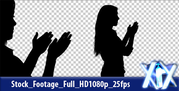 VideoHive Woman Clapping Silhouette 3273695 VideoHive Woman Clapping Silhouette 3273695