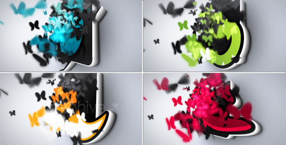 VideoHive Butterflies Logo Reveal 3282067 VideoHive Butterflies Logo Reveal 3282067