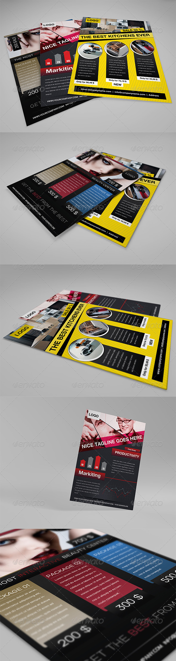 GraphicRiver Business Flyers Set 803215 GraphicRiver Business Flyers Set 803215