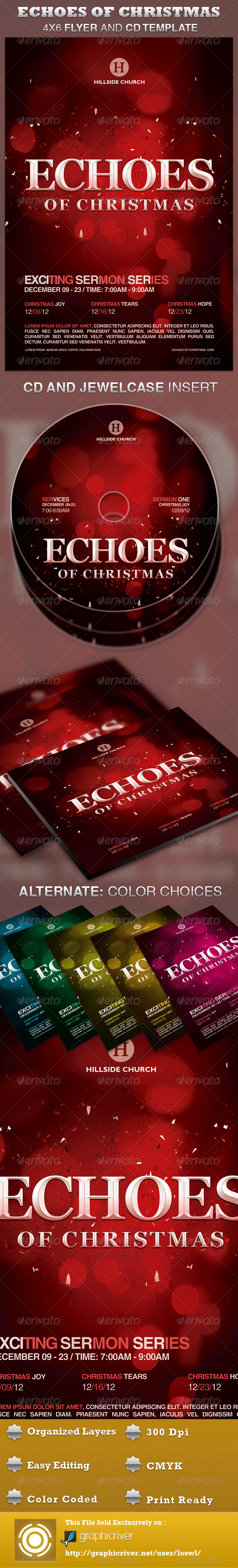 GraphicRiver Echoes of Christmas Church Flyer and CD Template 3337183 GraphicRiver Echoes of Christmas Church Flyer and CD Template 3337183