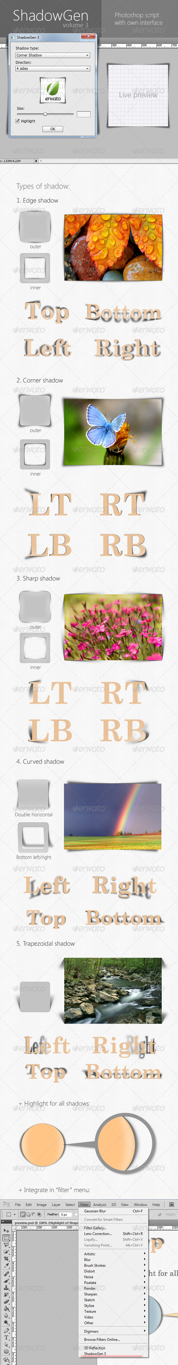 GraphicRiver ShadowGen3 PS filter 3296775 GraphicRiver ShadowGen3 PS filter 3296775