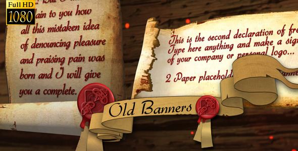 VideoHive Old Banners and Papers 3302687 VideoHive Old Banners and Papers 3302687