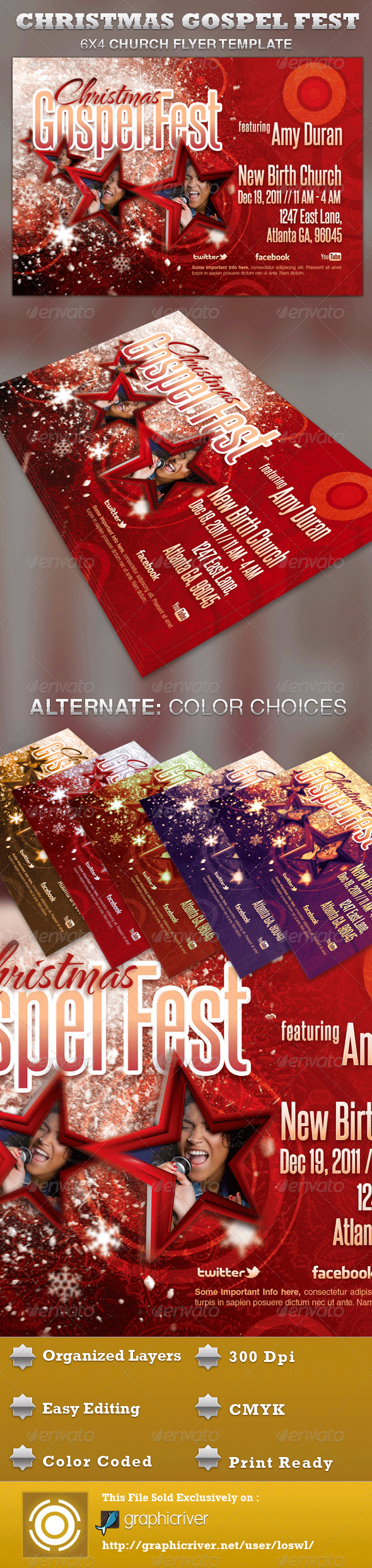 GraphicRiver Christmas Gospel Fest Church Flyer Template 759981 GraphicRiver Christmas Gospel Fest Church Flyer Template 759981