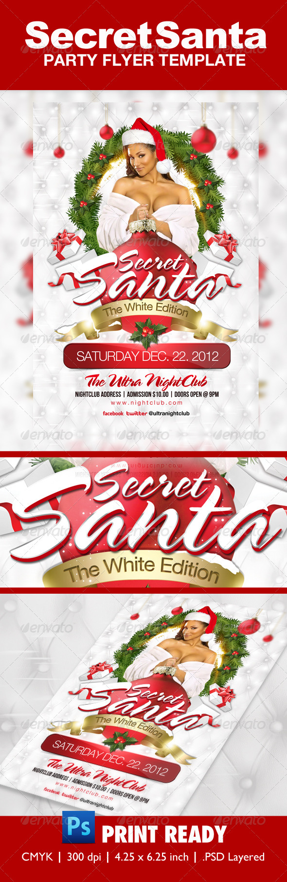 GraphicRiver Secret Santa White Edition Flyer Template 3363313 GraphicRiver Secret Santa White Edition Flyer Template 3363313
