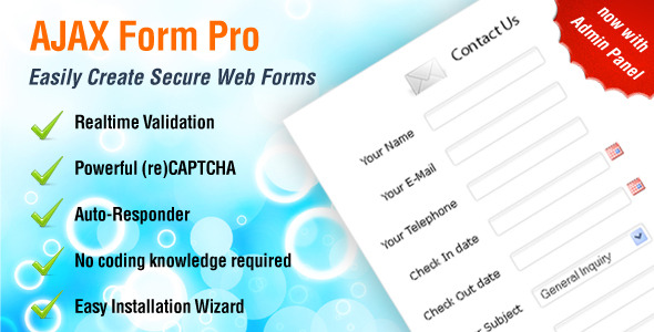 CodeCanyon AJAX Form Pro Create Unlimited Secure Forms 303989 CodeCanyon AJAX Form Pro Create Unlimited Secure Forms 303989