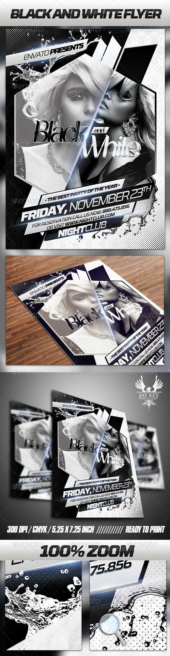 GraphicRiver Black and White Party Flyer 3371131 GraphicRiver Black and White Party Flyer 3371131
