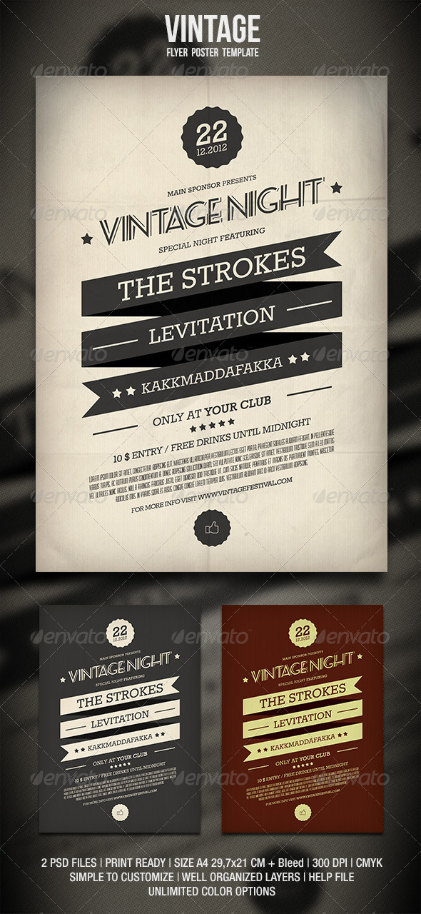 GraphicRiver Vintage Flyer Poster 2 3394861 GraphicRiver Vintage Flyer Poster 2 3394861