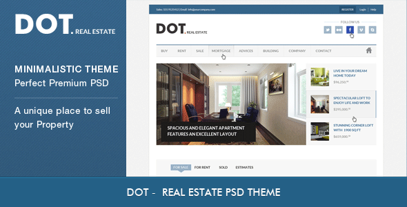 ThemeForest DOT Real Estate PSD Template 3226429 ThemeForest DOT Real Estate PSD Template 3226429