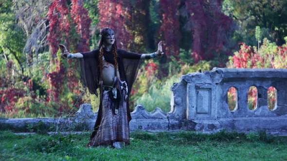 VideoHive Mystical Tribal Woman Dancing 3414441 VideoHive Mystical Tribal Woman Dancing 3414441