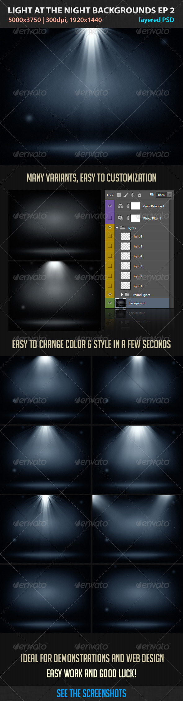 GraphicRiver Light at the Night Backgrounds EP2 3418276 GraphicRiver Light at the Night Backgrounds EP2 3418276