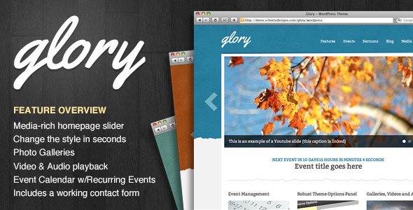 ThemeForest Glory The WordPress Theme for Churches 2205910 ThemeForest Glory The WordPress Theme for Churches 2205910