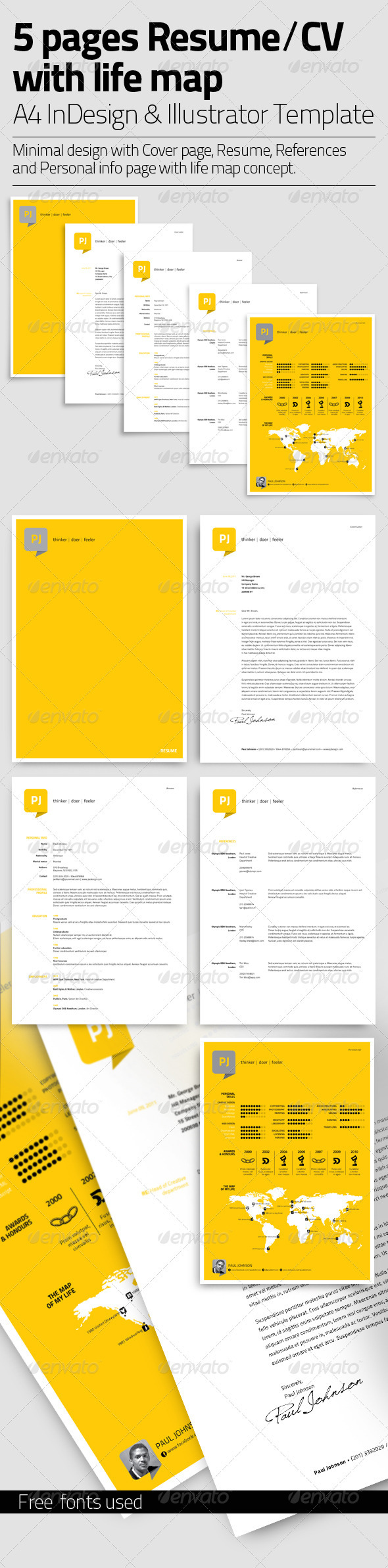 GraphicRiver Resume Template 5 Pages with Life Map 3422353 GraphicRiver Resume Template 5 Pages with Life Map 3422353
