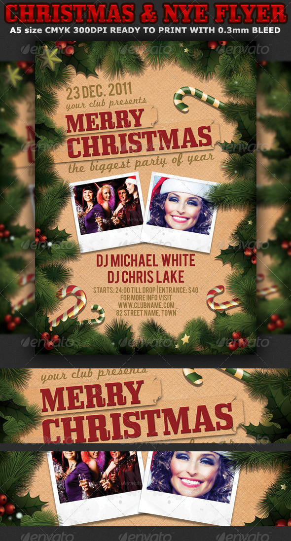 GraphicRiver Christmas or New Years Party Flyer Template 3423394 GraphicRiver Christmas or New Years Party Flyer Template 3423394