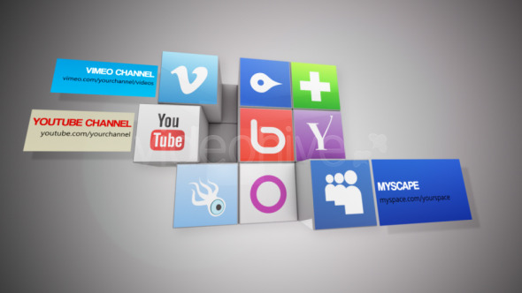 VideoHive Rubik's Cube Social Logos 3389497 VideoHive Rubik's Cube Social Logos 3389497