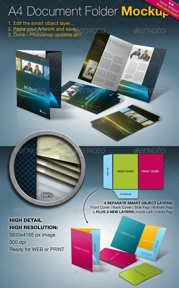 GraphicRiver A4 Document Folder Mock-Up 544453 GraphicRiver A4 Document Folder Mock-Up 544453