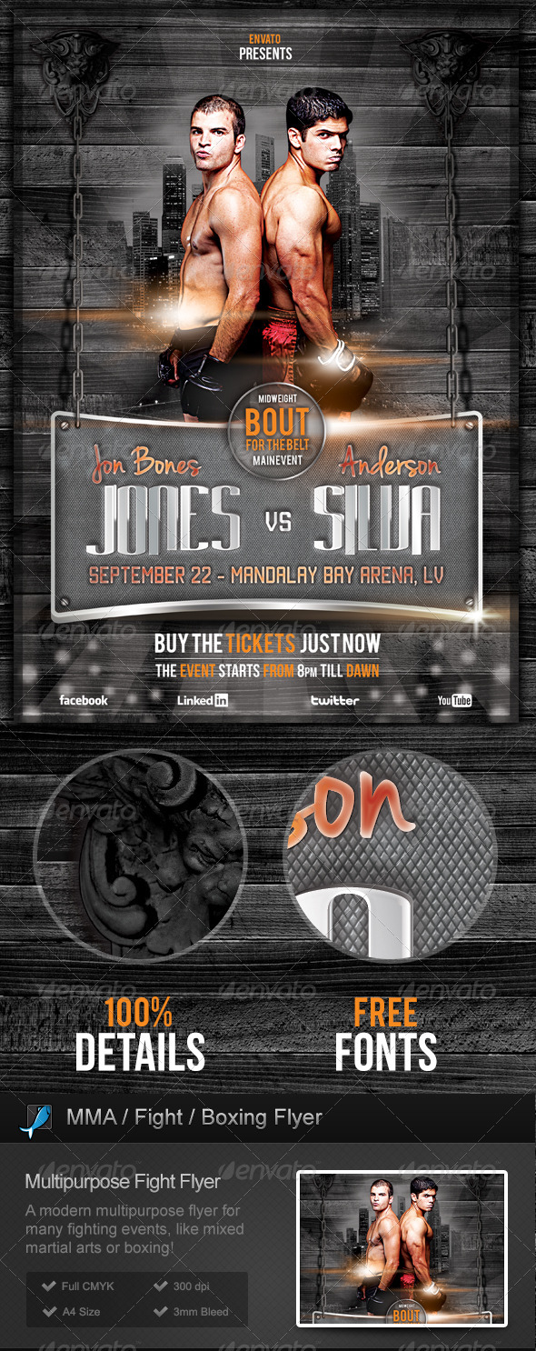 GraphicRiver Fight Flyer MMA Boxing Martial Arts 3037861 GraphicRiver Fight Flyer MMA Boxing Martial Arts 3037861