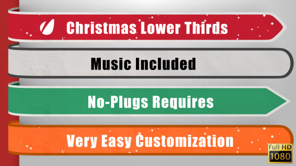 VideoHive Christmas Lower Thirds 3488682 VideoHive Christmas Lower Thirds 3488682