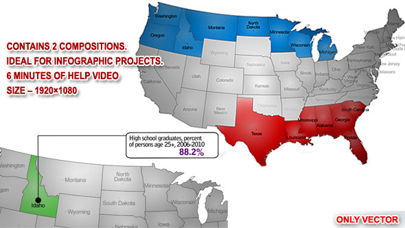 VideoHive USA Map Highlighter 3457412 VideoHive USA Map Highlighter 3457412