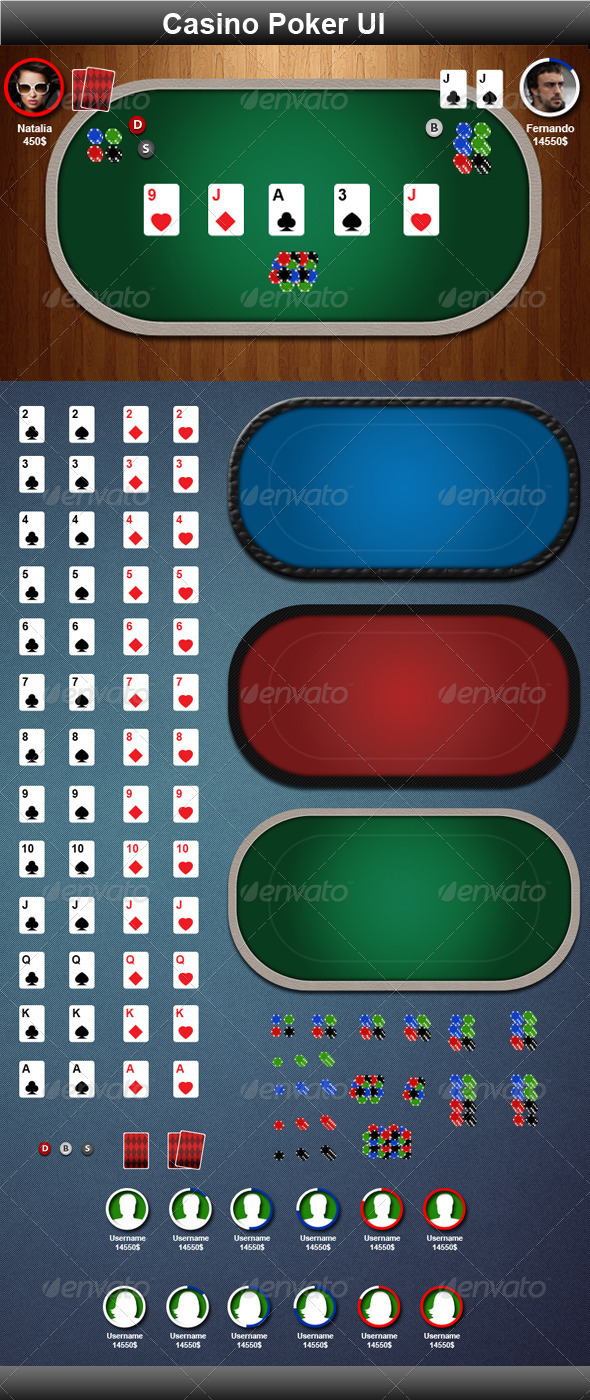 GraphicRiver Casino Poker Game Elements 3471366 GraphicRiver Casino Poker Game Elements 3471366